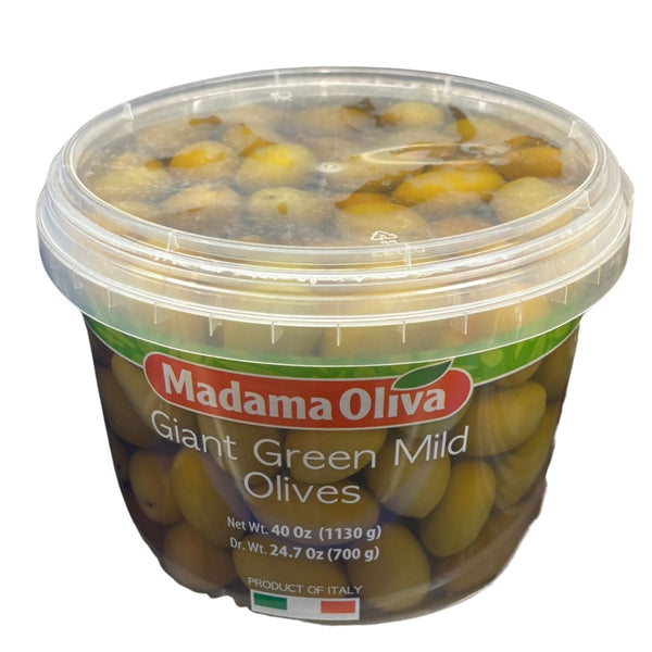 【冷蔵便】Madama Oliva ジャイアントグリーンオリーブ 700g - ナショナルマート通販